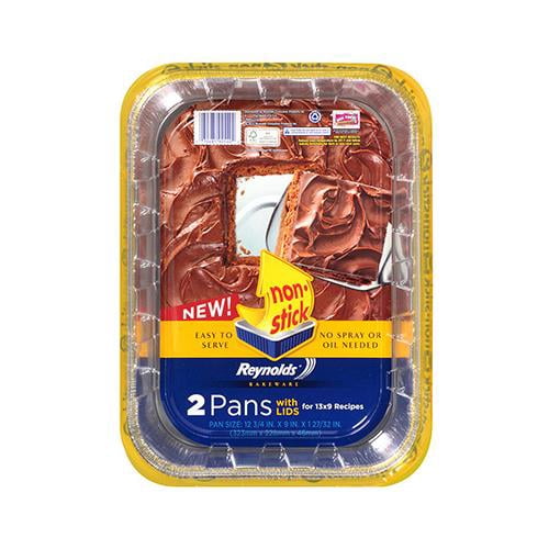 Reynolds NonStick Square Cake Pans with Lids, 3 Piece