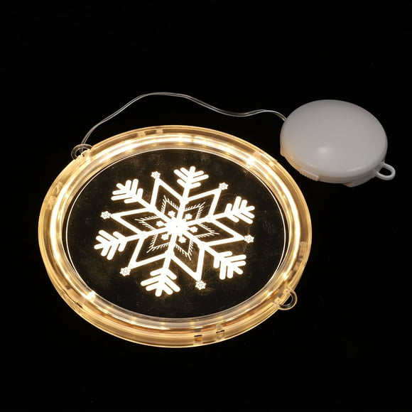 Suction Cup Hanging Light Christmas 3D Snowflake Icicle Lights Xmas Lighting Suspension Design Window Acrylic