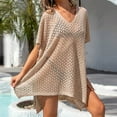 thumbnail image 4 of New Arrivals AXXD Womens Swimwear Cover Ups Swimsuits Bathing Suit Knit Cover Up Beach Pool Swimwear Crochet Dress, 4 of 8