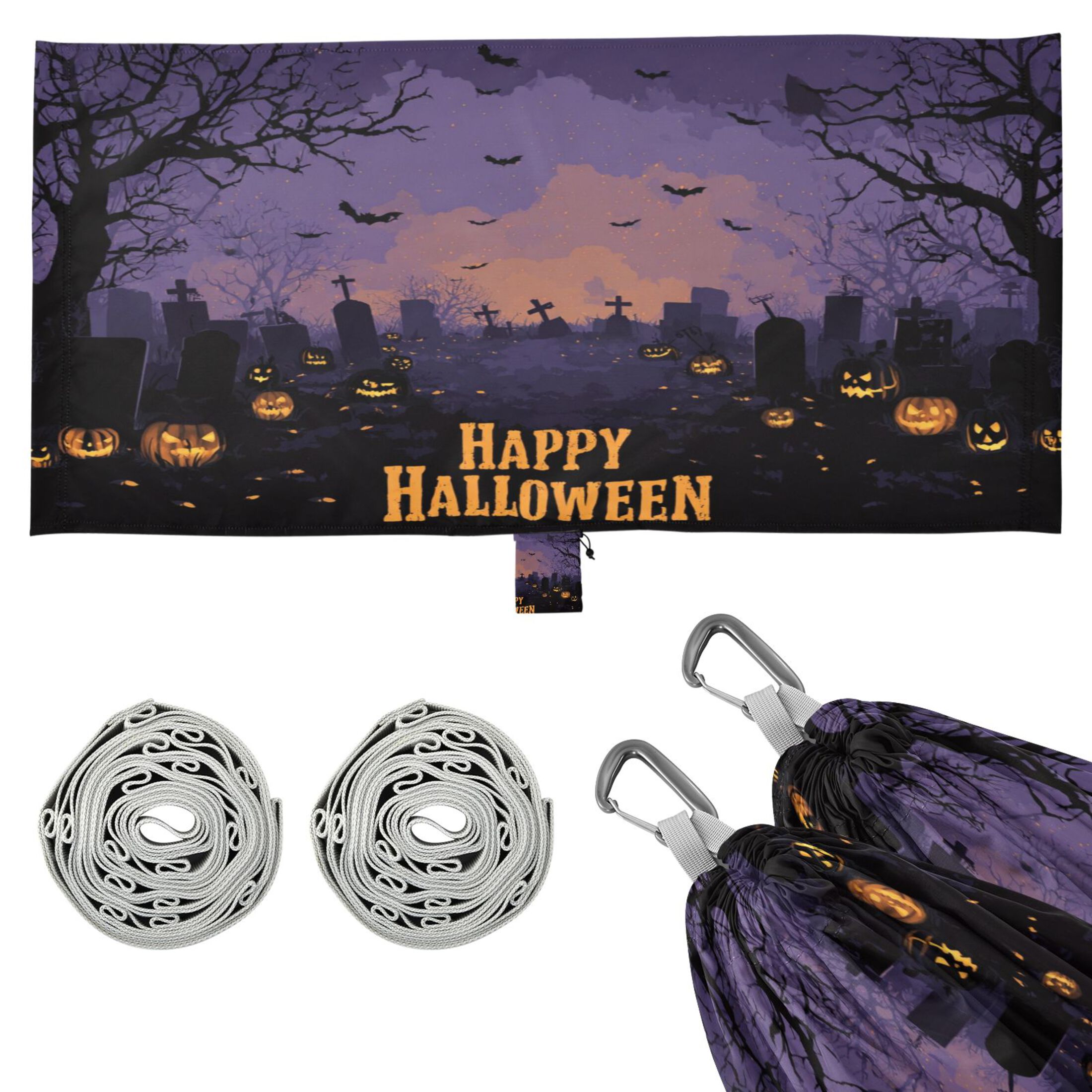Hammock Camping Hammock Nylon Portable Hammock Travel Camping Hammock Halloween Pattern