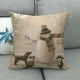 thumbnail image 3 of Funda de almohada de lino con diseño de muñeco de nieve y cervatillo de dibujos animados, cojín lindo y sencillo, 3 of 6