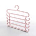thumbnail image 5 of Dvruxg 5-Tier Multifunctional Pants Hanger Rack - Space Saving Closet Organizer for Pants, Belts & Ties - Durable Plastic Clips, 5 of 5