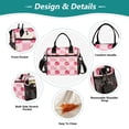 thumbnail image 3 of ALAZA Cherry in Checkered Pattern Insulated Lunch Bag Reusable Tote Box Adjustable Shoulder Strap for Work Picnic, 3 of 6