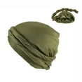 thumbnail image 1 of pstuiky Turbante para hombre, gorro trenzado con forro de satén, preatado, para dormir (circunferencia de cabeza aplicable: 60-62 cm / 23,62-24,41 pulgadas)., 1 of 5