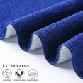 thumbnail image 2 of Oversized Terry Beach Towel 36 x 72 in Soft Extra Large Pool Swim Towels for Adult Men Clearance XL Big Travel Blanket Cruise Vacation Essentials Lounge Chair Cover Stripe Navy Shark, 2 of 6