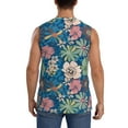 thumbnail image 4 of Uemuo Colorful Flowers Pattern Men's Sleeveless T-Shirt,Muscle Athletic Tank Top, Moisture-wicking Quick-dry Breathable Classic Tee Top for Gym Run Outdoor Sports-3X-Large, 4 of 8