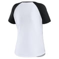 thumbnail image 3 of Women's WEAR by Erin Andrews White/Black San Francisco Giants Fitted Henley Raglan T-Shirt, 3 of 5