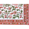 thumbnail image 3 of Rastogi Handicrafts Hand Block 100% Cotton Indian Style Theme Dining Table Mats and Napkins Set of 6 Place-mats Runners (Orange 1), 3 of 6