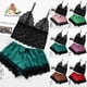 thumbnail image 2 of Women Sexy Lingerie Satin Lace V-Neck Shorts Set Sleepwear Women Sexy Sleeping Clothes Pajama For Women pangjing, 2 of 4