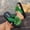 Green, variant on Women's Flip Flops Slippers Toe Post Floral Embellishment Comfort Flat Sandals Summer Vacation Outdoor Shoes