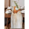 thumbnail image 4 of Ldtrchee Orange Abstract Table Runner 72 Inches, Modern Painting Coast Neutral Textured Bed Runner Dresser Scarves Tabletop for Indoor Outdoor Parties/Ceremony/Banquet, 16" x 72", 4 of 8