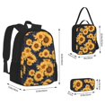 thumbnail image 2 of Fotbe Navy Blue Plaid Sunflower Set Escolar 3 en 1 para Niños - Mochila Duradera con Lonchera Aislante y Estuche para Lápices - Mochila Escolar para Niños y Niñas, 2 of 7