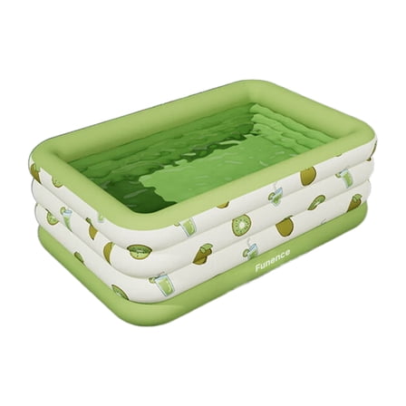 Funence  Inflatable swimming pools, Inflatable Swimming Pool for Kids Outdoor Ground Rectangular Kiddie Pool (Max 43x34.5x13 Inch)