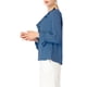 thumbnail image 3 of Blusa con volantes para mujer INSPIRE CHIC, elegante, con cuello en V, de manga larga, ideal para el trabajo, talla XL, azul polvo, 3 of 8