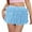 Blue, variant on Skirts For Women Summer Solid Color Ruffle Lace Elastic Waist Bow Front Micro Mini Skirt Outwear,Orange,M