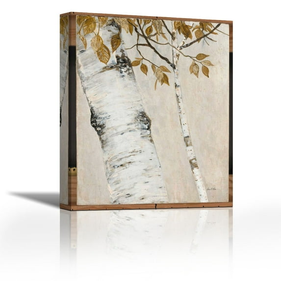 Rustic Birch - Contemporary Fine Art Giclee on Canvas Gallery Wrap - wall décor - Art painting - 22 x 27 Inch - Ready to Hang