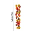 thumbnail image 2 of 5.8 FT Halloween Artificial Maple Leaf Garland, Pumpkin Vine Fireplace Mantel Decoration, Realistic Fall Harvest Hanging Decor for Home Indoor Display, 2 of 8