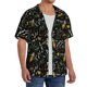 thumbnail image 2 of Balery Wasp and Florals Camisa Casual de Manga Corta con Botones para Hombre, Texturizada, Estilo Cubano, para Playa, Verano-4X-Large, 2 of 5