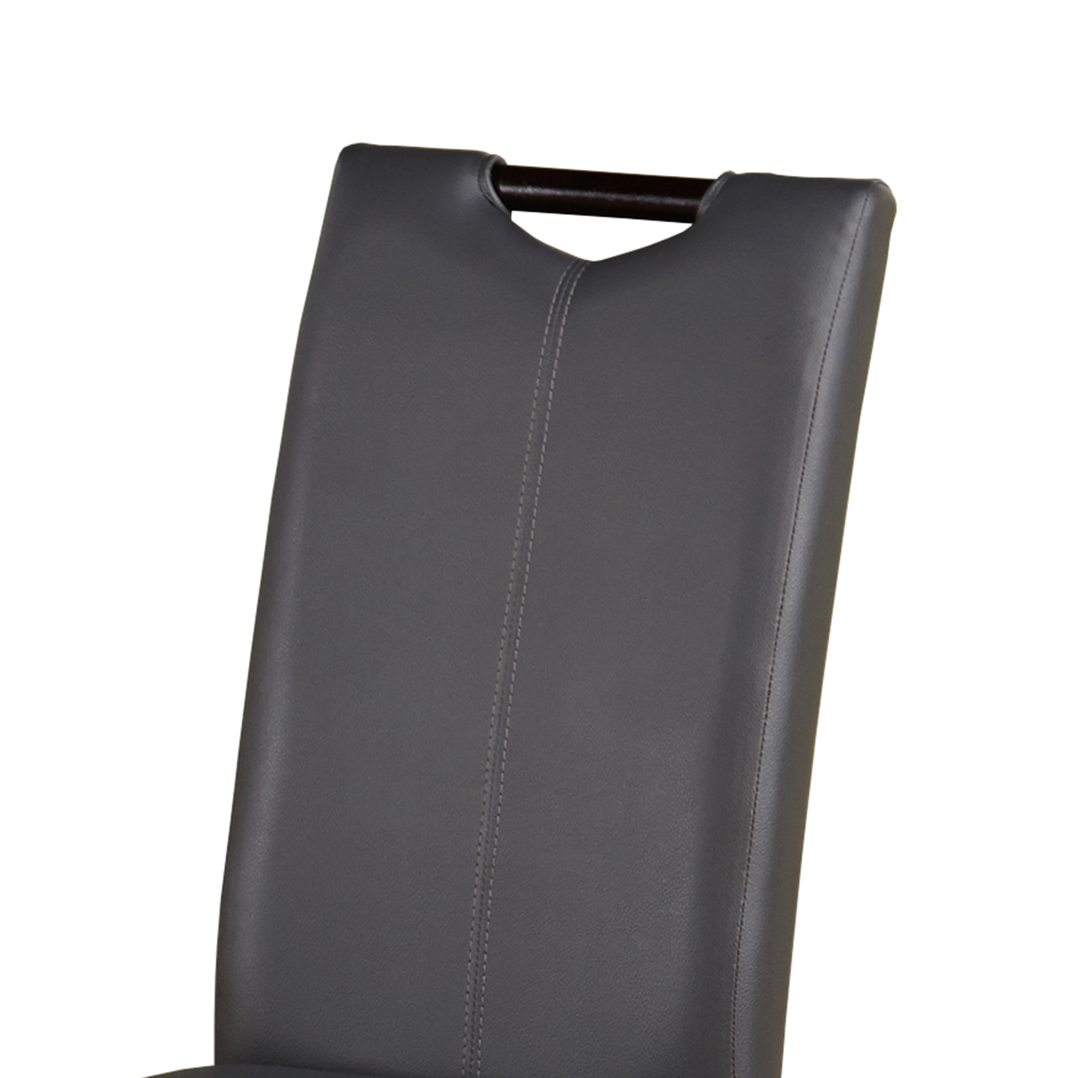 TMS Tilo Indoor Dining Chair, Set of 2, Gray Faux Leather