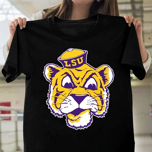 Vintage Louisiana State Tiger Mascot Retro College Sports Graphic V11126 Unisex T-Shirt, Up to Size 5XL