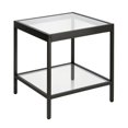 thumbnail image 1 of Henn&Hart 20" Blackened Bronze Metal/Glass Side Table, 1 of 8