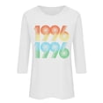 thumbnail image 4 of Roncen Vintage 1976 Classic Print 3/4 Sleeve T-Shirt Retro 50th Birthday Gift Shirt 50rd for Women Letter Print Birthday Party Casual Tee Tops, 4 of 4