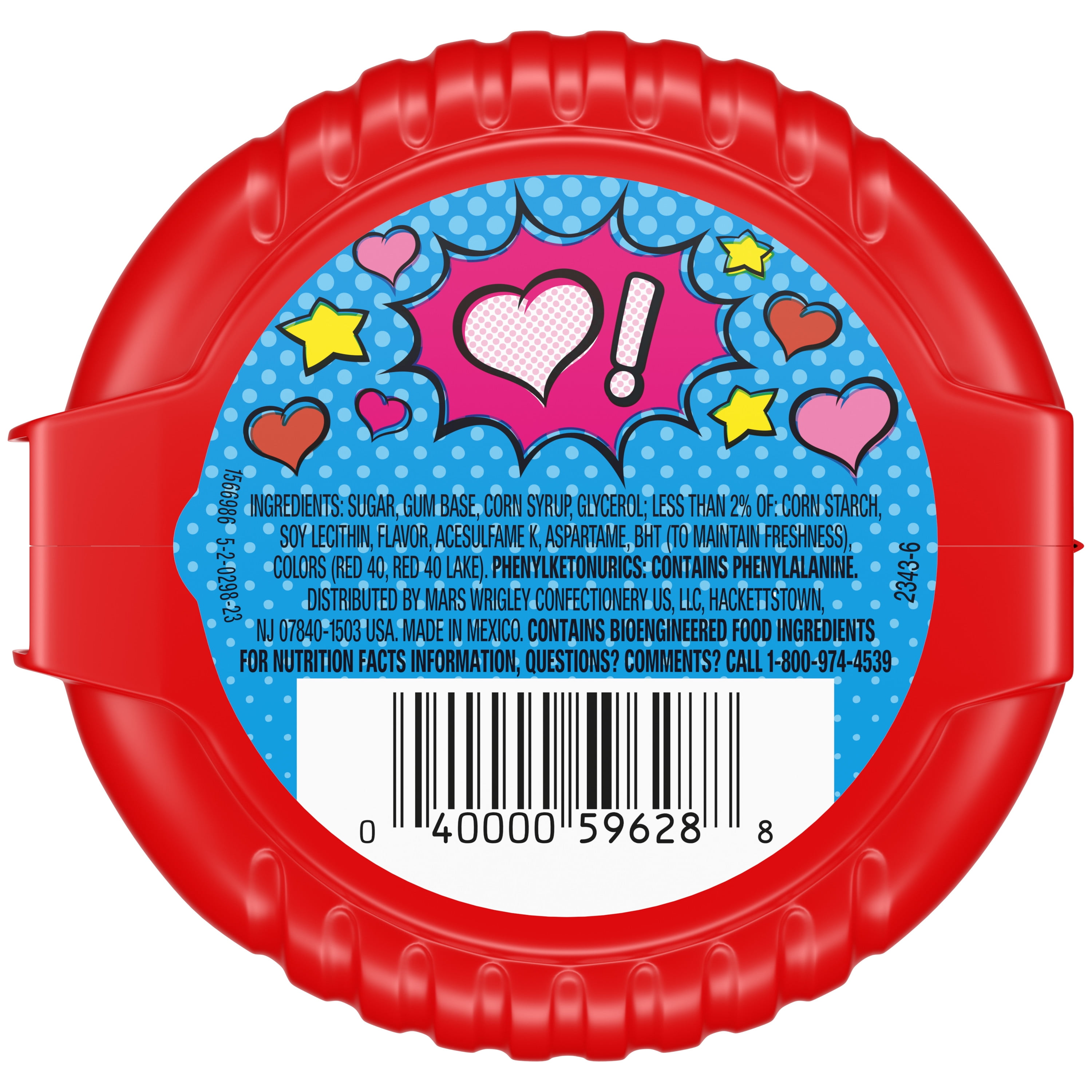 Hubba Bubba Valentine's Day Bubble Tape Chewing Gum - 2 oz Pack