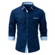 thumbnail image 1 of Blusa y camisa de manga larga con cuello vuelto para hombre, blusa informal de moda con cuello vuelto, camisa transpirable de manga larga, blusa para hombre, 1 of 8