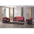 thumbnail image 5 of Ottomanson Convertible Sleeper Loveseat with Hidden Storage, Firm Seating, Burgundy, 5 of 7