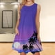 thumbnail image 2 of Mujeres verano casual sin mangas cuello redondo gradiente impreso bolsillo manga vestidos vestido suelto OAVQHLG3B Store lin121212, 2 of 5