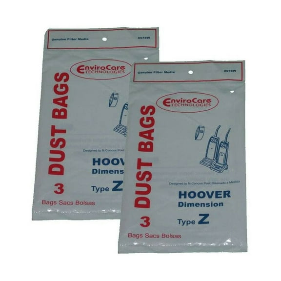 Replacement Part For Hoover (6) Type Z Vacuum Cleaner Bags 4010075Z BreaEasy Caddy Vac Futura Turbo