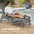 thumbnail image 6 of VEVOR Chaise Lounge Chair, 400 lbs Weight Capacity, 6 Positions Adjustable Patio Lounge Chair, Outdoor HDPE Lounge Chair with Backrest & Cup Holder, for Pool Poolside Deck Backyard Lawn, Gray, 6 of 9