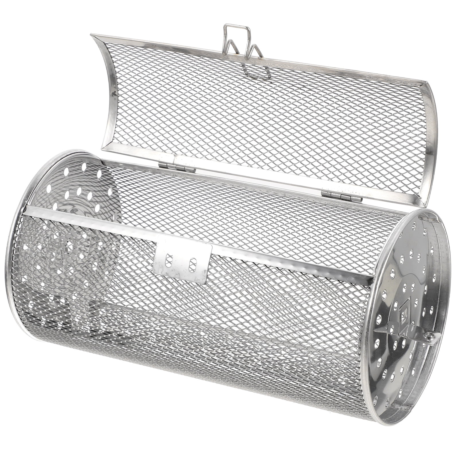 Basket Grill Rotisserie Roaster Steel Stainless Cage Oven Grilling Bbq