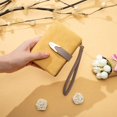 thumbnail image 3 of Wallets for Women Rfid Small Compact Bifold short Wallet,Ladies Wristlet Zipper Coin Purse Yellow, 3 of 7