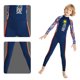 thumbnail image 2 of Traje de baño de una pieza para niños con diseño de cremallera trasera para niñas y niños (S azul oscuro), 2 of 7