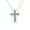 Turquoise, variant on Bob Mackie Jewelry Gold over Brass Black Enamel White Cubic Zirconia Cross Pendant Necklace, 16-18 Inches