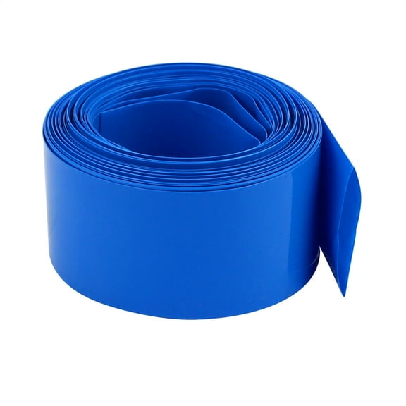 40mm Flat Width 10M Length Heat Shrink Tube Blue for 18650 Battery Pack