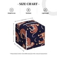 thumbnail image 4 of Naloa Leopard Print Tissue Box CoverLeather Tissue Holder Square Facial Tissue Case Facial Paper Organizer Dispenser for Bathroom, Vanity Countertop, Tabletop, Car, 4 of 8