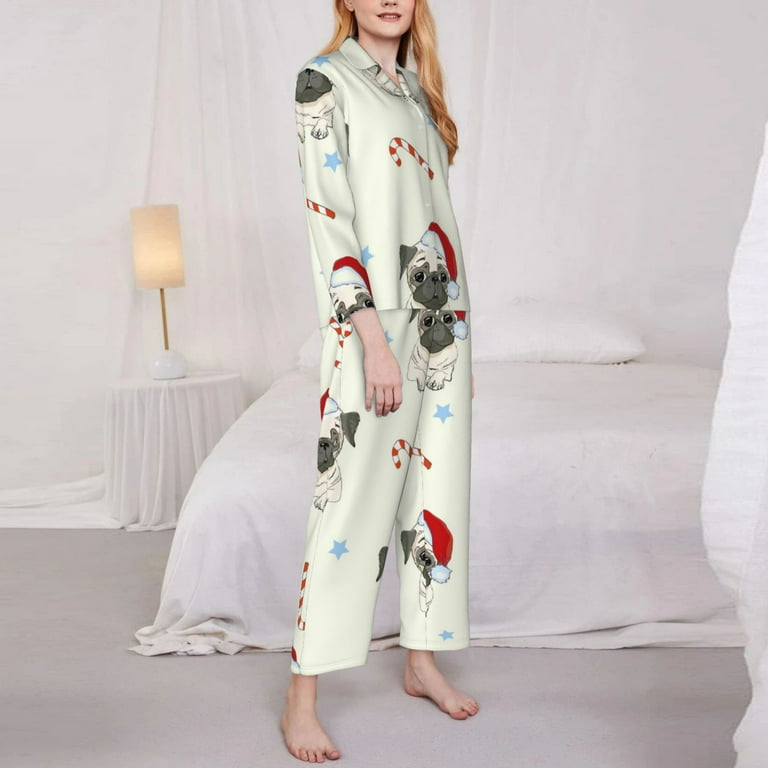 2 Piece Pug PJ Set - Watercolor