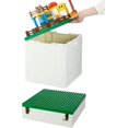 thumbnail image 1 of Folding Storage Box with Building Lid for Duplo Blocks L Collapsible Storage Bin QtToy Container for Lego Bricks (), 1 of 8