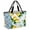 Blue, Yellow, Green, variant on Lemon Beach Bag for Women, Large Breathable Mesh Beach Tote Bag, Summer Green Botanical Blue and White Porcelain Sandproof Lightweight Travel Bags for Vacation Picnic Swimming Pool 15.7"x15.7"x9.1"