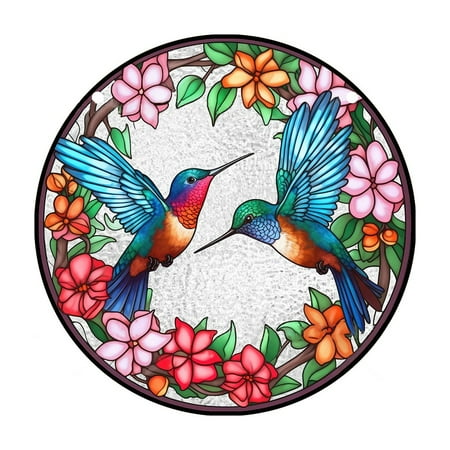 

DAMIFU 1pc Hummingbird Flower Pendant for Hanging Indoor Outdoor ACR308238B