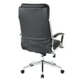 thumbnail image 3 of Office Star Products Executive Faux Leather High Back Chair with Padded Arms and Chrome Finish Base, 3 of 3