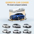 thumbnail image 6 of Car Cover Waterproof All Weather for Automobiles, KORGOL 6 Layers Full Exterior Covers, Snow Hail Rain UV Heat Protection with Zipper Door, Universal Fit for Sedan(Up to 193"), 6 of 8