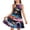 1-Multicolour266, variant on Oiyii Big Girls Summer Dresses Space Print Sleeveless Round Neck Above Knee Dress