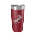 thumbnail image 1 of Lake Arrowhead Map Tumbler Travel Mug Insulated Laser Engraved Coffee Cup Texas 20 oz Maroon, 1 of 1