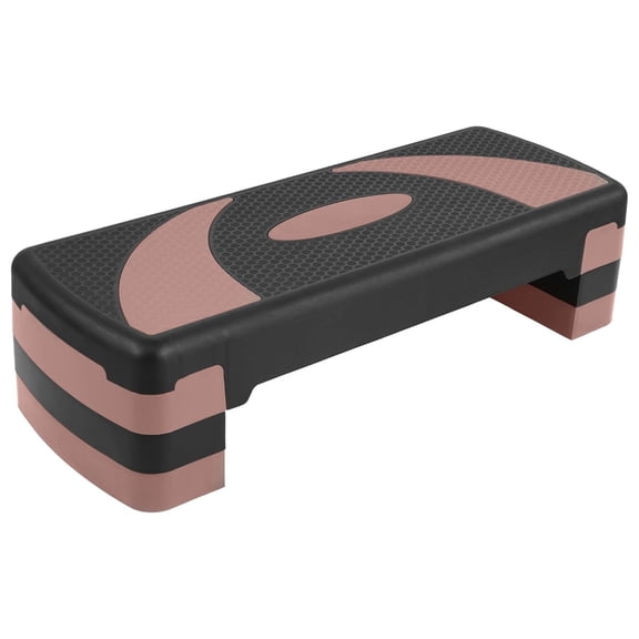 Fitvids Workout Step, 31" Aerobic Platform with 3 Level Adjustable Heights, Black & Pink