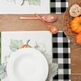 thumbnail image 4 of Fall Placemats 12x18 Inch Set of 4, Buffalo Plaid Check Pumpkins Leaves Decroative Table Decor Farmhouse Indoor Outdoor Decoration for Home Kitchen Dining Dinner Party GP097-18, 4 of 5