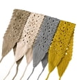 thumbnail image 6 of Women's Boho Crochet Knit Hair Band Vintage Head Wrap Hair Bandanas Head Kerchief Beige One-Size, 6 of 6