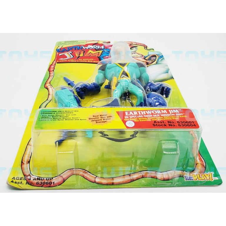 Earthworm Jim Deep Sea Mission Suit Action Figure Playmates 2002
